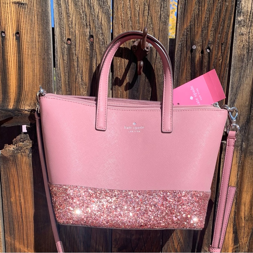 Kate Spade Dusty Peon Glitter Bottom purse.